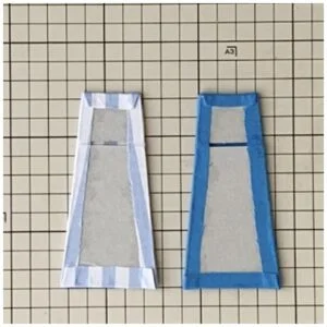 カルトナージュの家庭科教材でフォトフレームを制作する工程：ステップ３の１