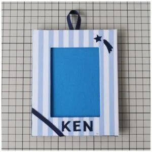 カルトナージュの家庭科教材でフォトフレームを制作する工程：ステップ３の４