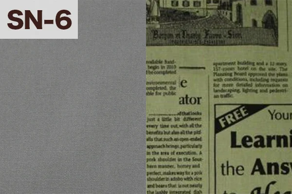 カルトナージュの家庭科教材の色見本:グレーとニュースペーパー柄のミックス(SN-6)