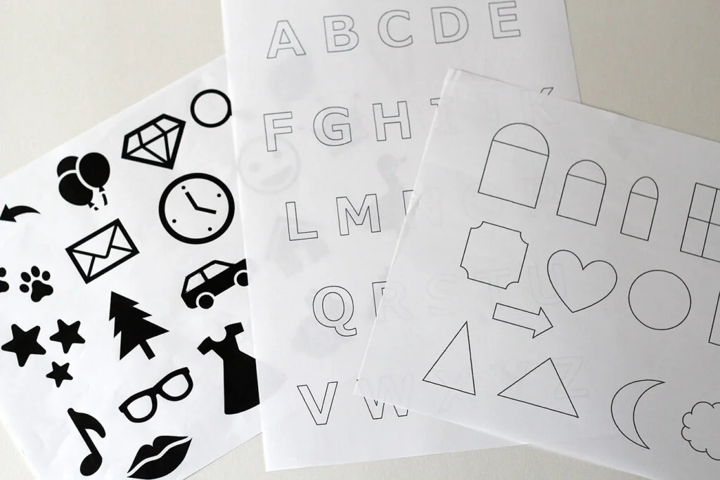 家庭科教材のカルトナージュを簡単にアレンジできるダウンロード用の型紙の写真